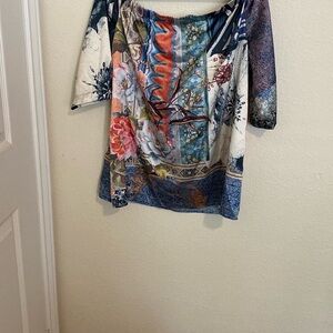 Chico's Multicolor Patchwork Blouse